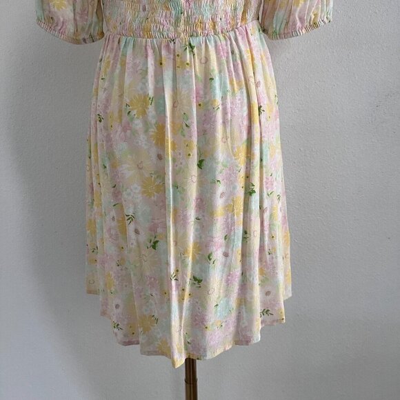 Sophie Rue by Anthropologie Puff Sleeve Mini Floral Dress Cottagecore - Picture 7 of 10